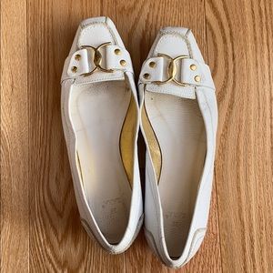 Zara size 39 white loafers